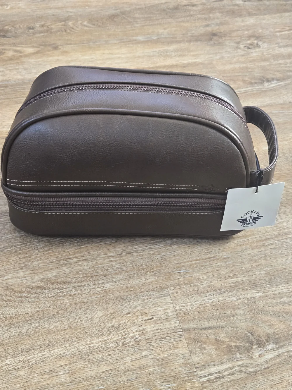 Dockers Brown Men's Travel Dopp Kit Toiletry Bag